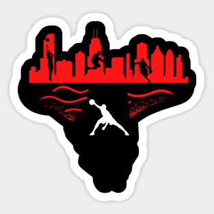 Chicago Illinois Basketball Sticker